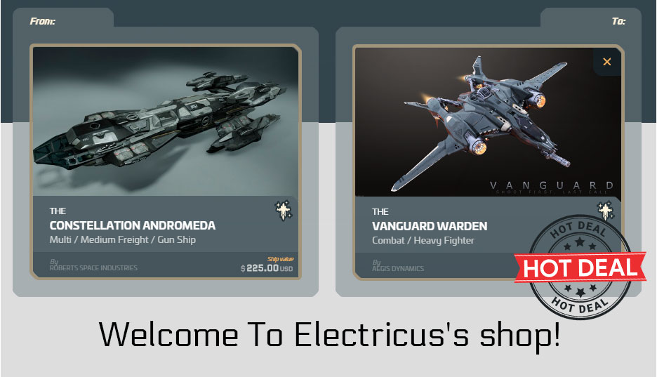 Constellation Andromeda to Vanguard Warden - CCU Upgrade - Star Citizen -  Electricus's Hangar - Star Citizen's welcomed!